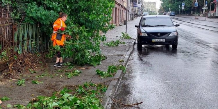 Пливли автівки та падали дерева: Тернопіль оговтується після сильної зливи
