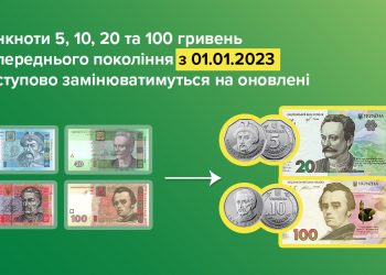 Нацбанк з 1 січня замінюватиме старі купюри новими