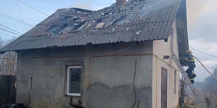 Будівля горіла в Озернянській громаді