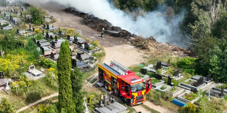 Пожежа виникла неподалік Микулинецького кладовища в Тернополі