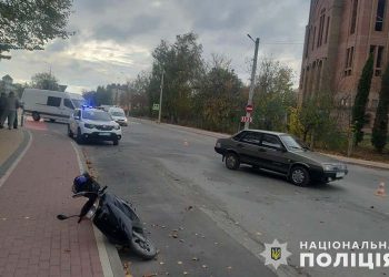 Скутер і автомобіль не розминулися у Чорткові